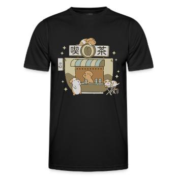 Dog Cafe - Men's Functional T-Shirt - black - Front - AI Model Male 178 dark (178cm)
