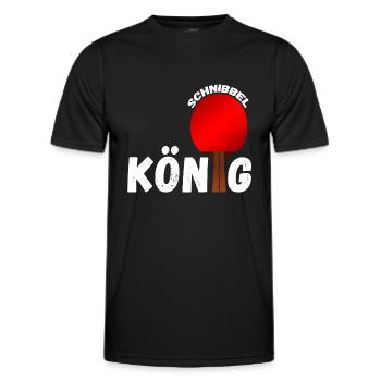 Schnibbel König - Tischtennis Spieler - Männer Funktions-T-Shirt - Schwarz - Vorne - AI Model Male 178 dark (178cm)