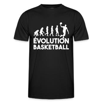 Die Entwicklung des Basketballs - Männer Funktions-T-Shirt - Schwarz - Vorne - AI Model Male 178 dark (178cm)