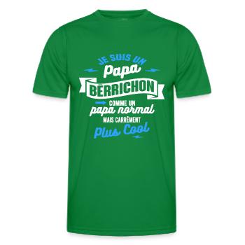 papa bérrichon mais plus cool - T-shirt sport Homme - vert - Devant - AI Model Male 178 dark (178cm)