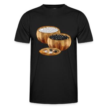 Brettspiel Go Steine - Männer Funktions-T-Shirt - Schwarz - Vorne - AI Model Male 178 dark (178cm)