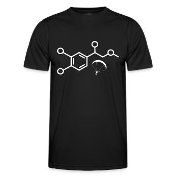 Adrenalin Paragleiten - Männer Funktions-T-Shirt - Schwarz - Vorne - AI Model Male 178 dark (178cm)