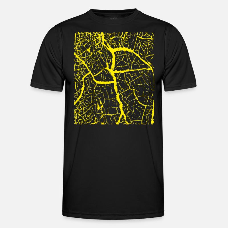 Background Pattern / Structure Krakel - YELLOW Men's Functional T-Shirt