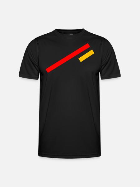 Stripe Minimal Pattern - Diagonal - Men's Functional T-Shirt - black