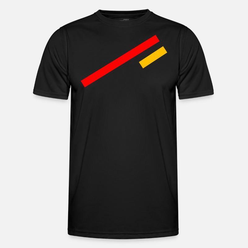 Stripe Minimal Pattern - Diagonal - Men's Functional T-Shirt - black