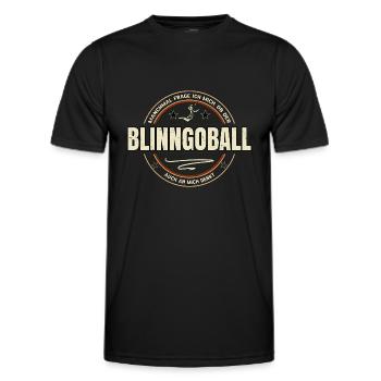 Blinngoball Spielen - Männer Funktions-T-Shirt - Schwarz - Vorne - AI Model Male 178 dark (178cm)