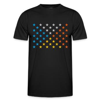 Star Colors Pattern - Men's Functional T-Shirt - black - Front - AI Model Male 178 dark (178cm)