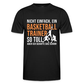 Basketballtrainer so toll basket ball coach - Männer Funktions-T-Shirt - Schwarz - Vorne - AI Model Male 178 dark (178cm)