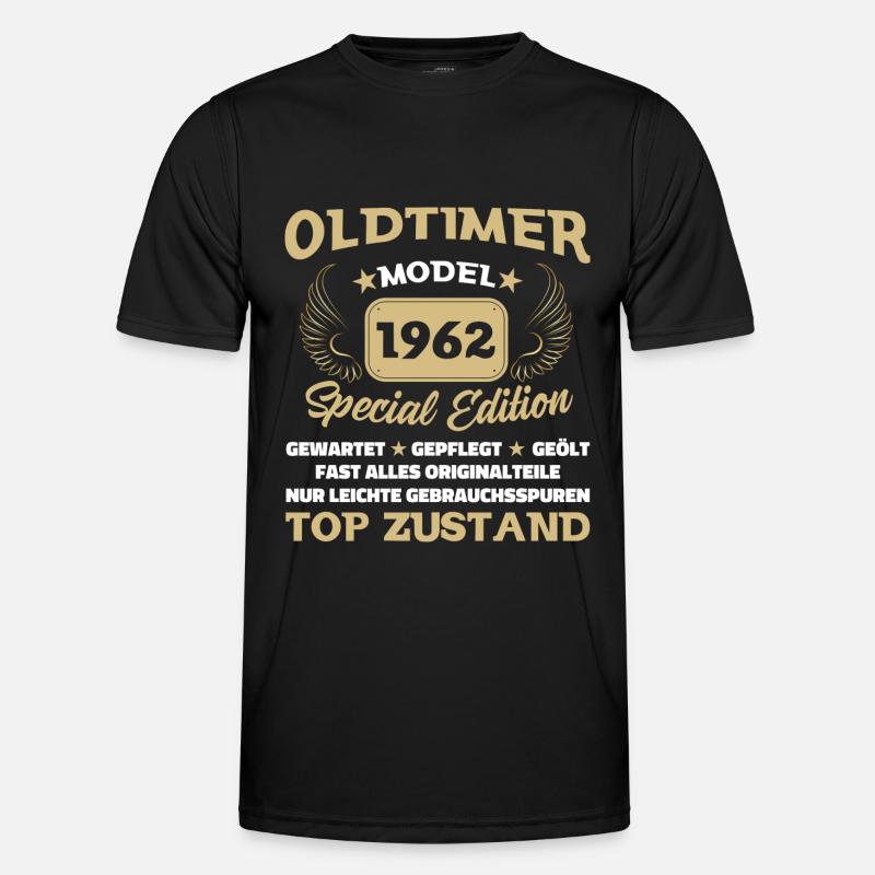 Oldtimer modèle 1962 anniversaire Drôle de sort T-shirt sport Homme
