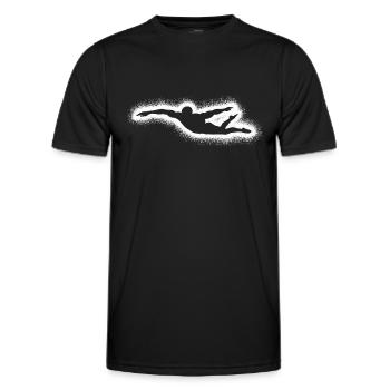 Swimming Swimming Swimming Men's Swimmers - Men's Functional T-Shirt - black - Front - AI Model Male 178 dark (178cm)