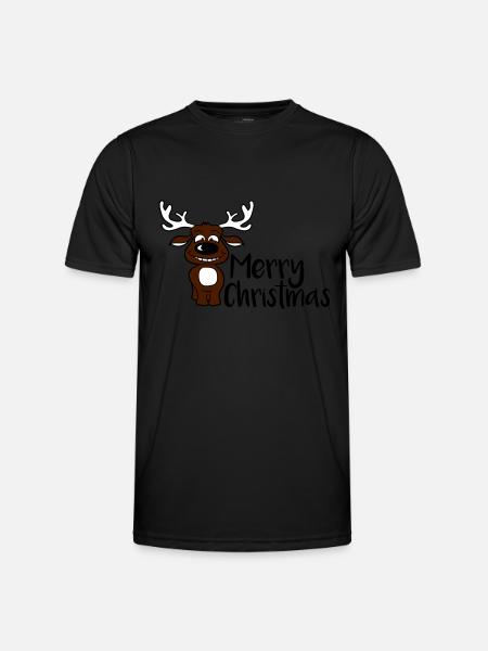Joyeux Noël Moose - T-shirt sport Homme - noir