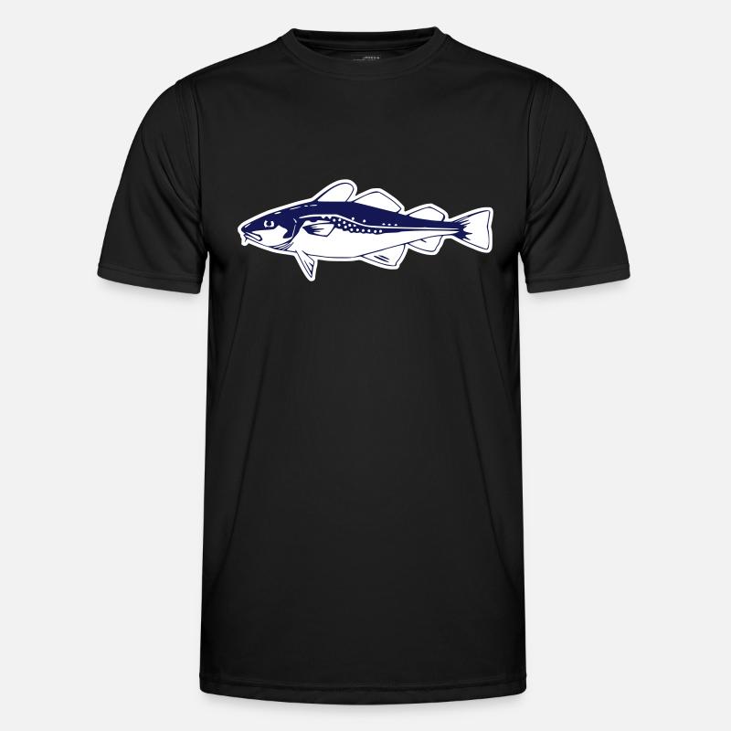 Dorsch, Kabeljau, Cod - Männer Funktions-T-Shirt - Schwarz