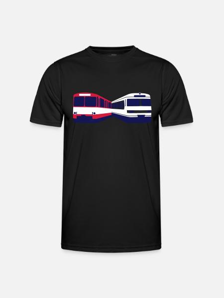 U-und S-Bahn Frankfurt - Männer Funktions-T-Shirt - Schwarz