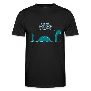 Nessie / Illustration - T-shirt sport Homme - noir - Devant - AI Model Male 178 dark (178cm)