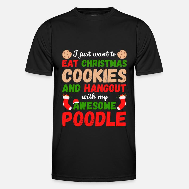 Biscuits caniches de Noël T-shirt sport Homme