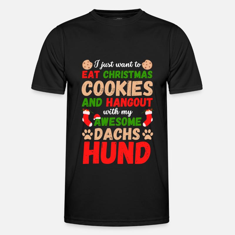 Biscuits teckels de Noël T-shirt sport Homme