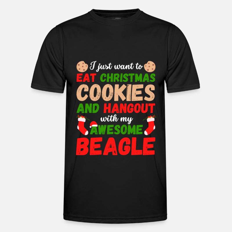 Biscuits Beagle de Noël T-shirt sport Homme
