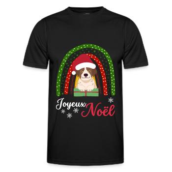 Christmas Sweet English Pointer Lover Kawaii - Men's Functional T-Shirt - black - Front - AI Model Male 178 dark (178cm)