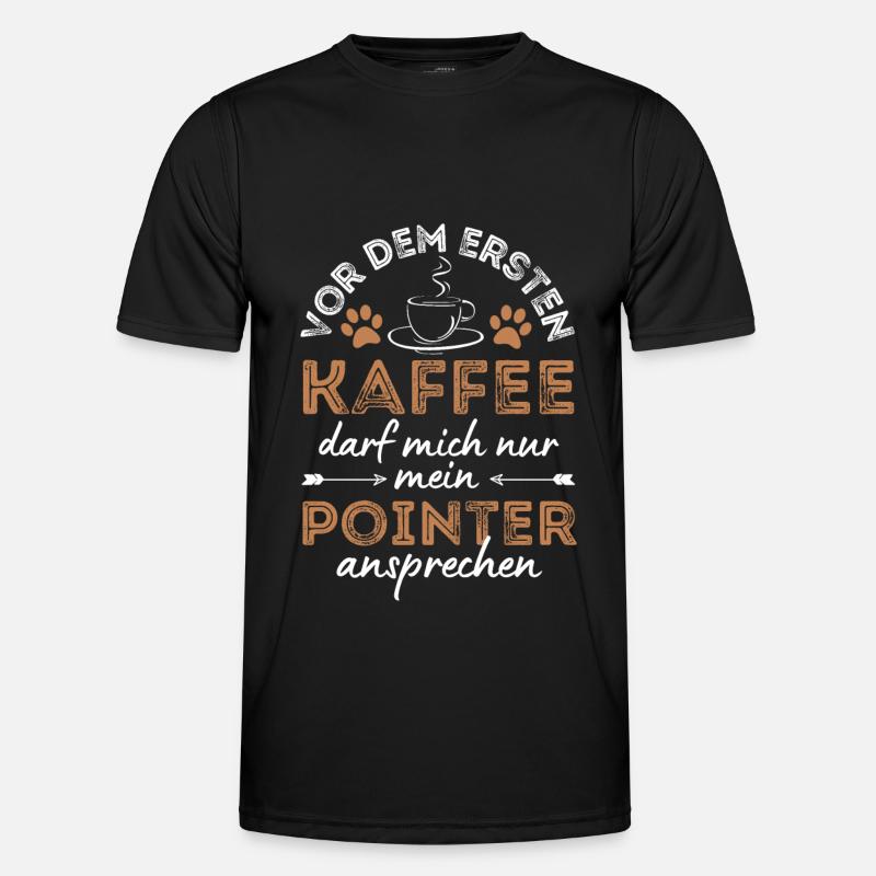 English Pointer Kaffee Hund Cafe - Männer Funktions-T-Shirt - Schwarz