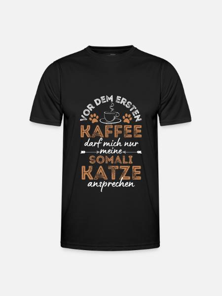 Café Somali Cat - T-shirt sport Homme - noir