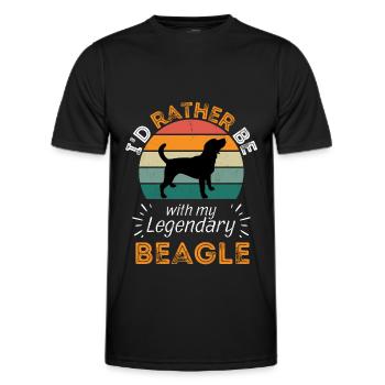 Legendary Beagle Vintage Retro - Men's Functional T-Shirt - black - Front - AI Model Male 178 dark (178cm)