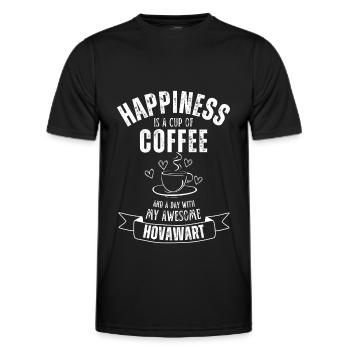 Hovawart Coffee Dog Cafe - Men's Functional T-Shirt - black - Front - AI Model Male 178 dark (178cm)