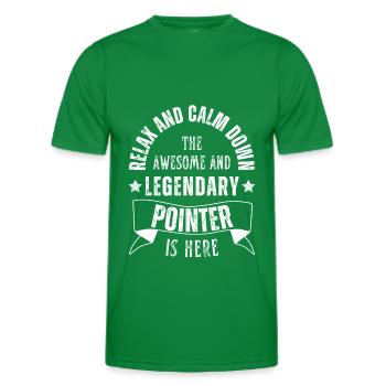 Legendary English Pointer Vintage Retro - Men's Functional T-Shirt - kelly green - Front - AI Model Male 178 dark (178cm)