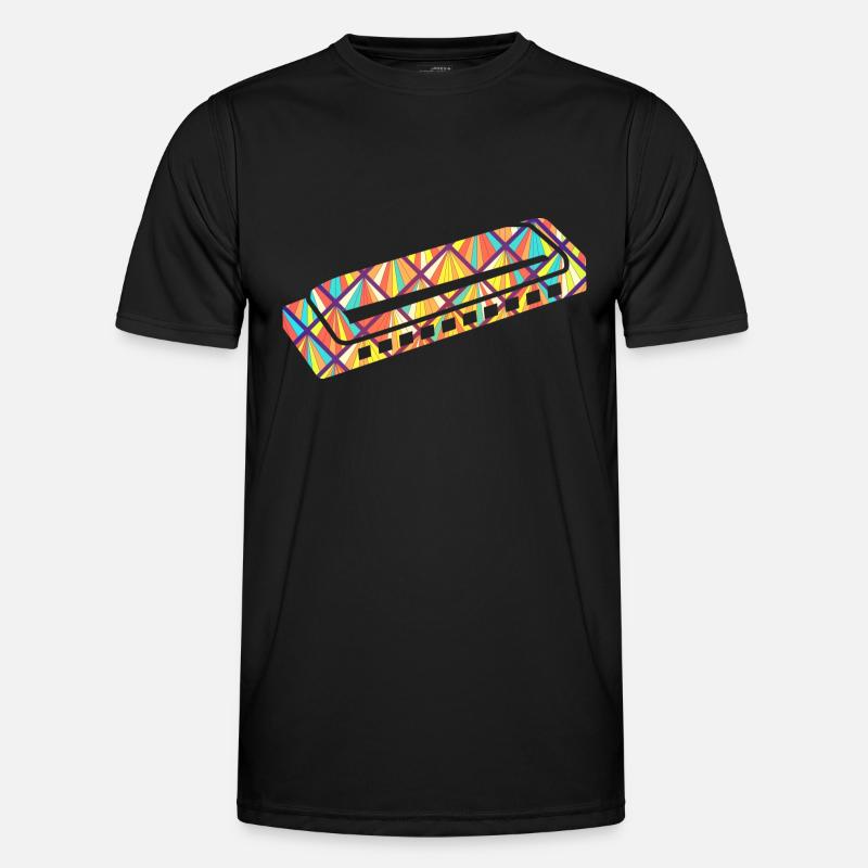 Harmonica Geometric - Men's Functional T-Shirt - black