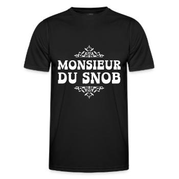 monsieur du snob - T-shirt sport Homme - noir - Devant - AI Model Male 178 dark (178cm)