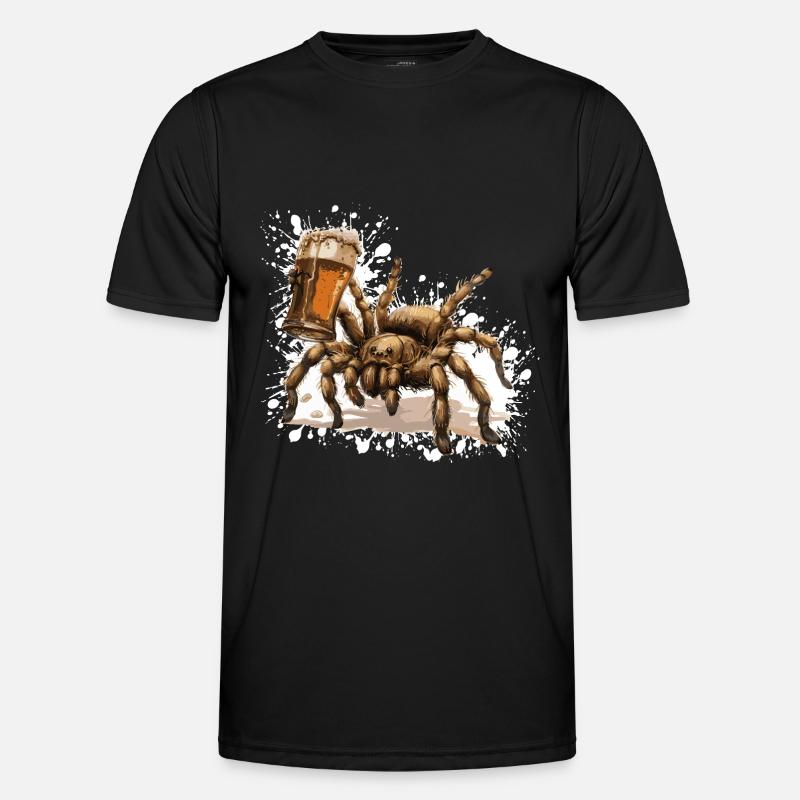 Tarantula Beer Funny - Men's Functional T-Shirt - black