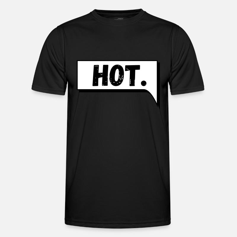 Comic Speech Bubble Hot - Men's Functional T-Shirt - black