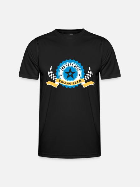 RACING-TEAM - Männer Funktions-T-Shirt - Schwarz