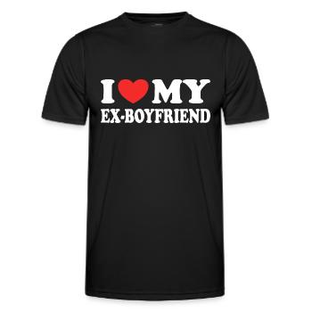 J'aime Mon Ex Copain Cadeau Marrant Saint Valentin - T-shirt sport Homme - noir - Devant - AI Model Male 178 dark (178cm)