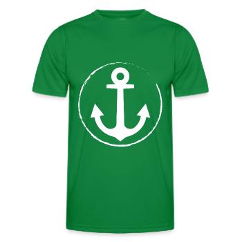Ancre - Anchor - Maritim - Nautik - T-shirt sport Homme - vert - Devant - AI Model Male 178 dark (178cm)