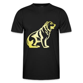 Silhouette de chien Kangal - T-shirt sport Homme - noir - Devant - AI Model Male 178 dark (178cm)