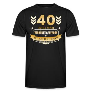 40. Geburtstag - Männer Funktions-T-Shirt - Schwarz - Vorne - AI Model Male 178 dark (178cm)
