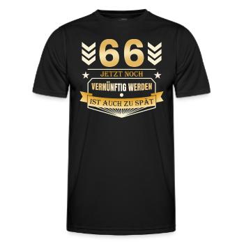 66. Geburtstag - Männer Funktions-T-Shirt - Schwarz - Vorne - AI Model Male 178 dark (178cm)