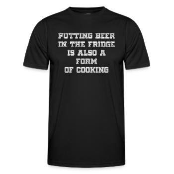 Bière - T-shirt sport Homme - noir - Devant - AI Model Male 178 dark (178cm)
