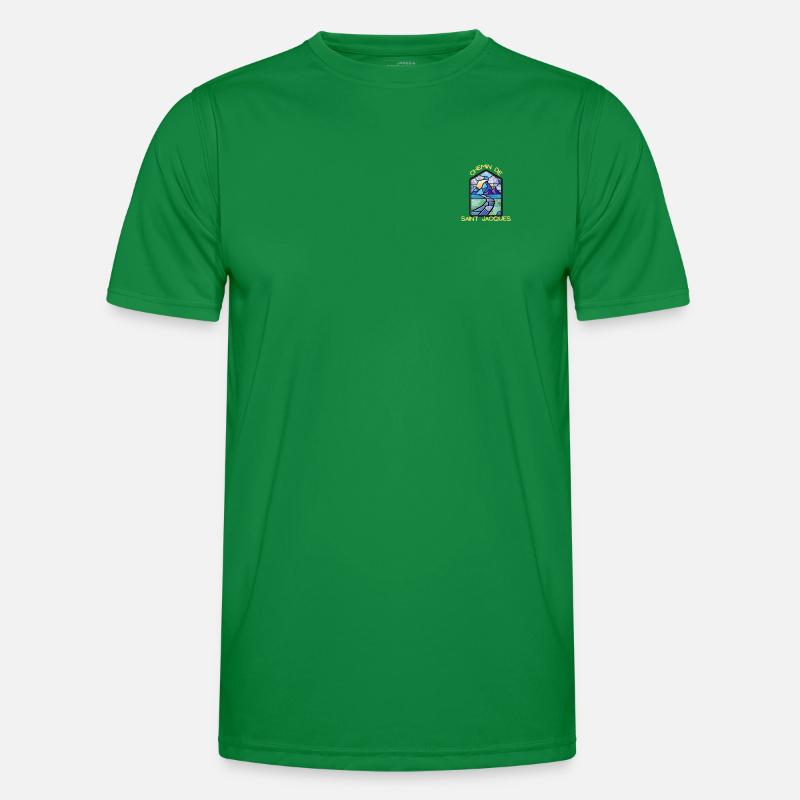 Chemin de St jacques vitrail T-shirt sport Homme
