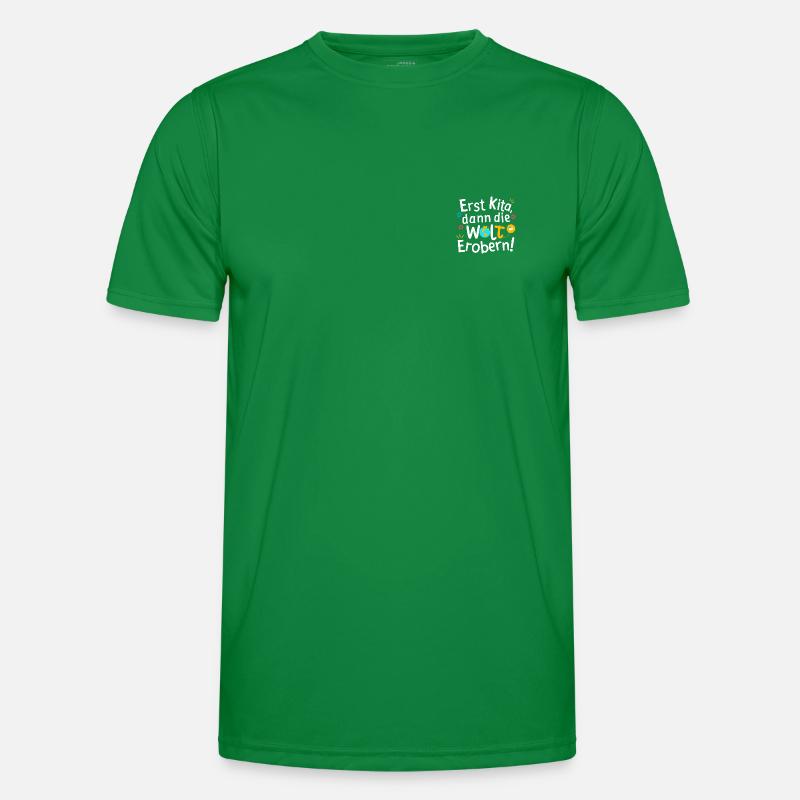 Erst Kita Absolvent Einschulung Geschenk Schulkind Männer Funktions-T-Shirt