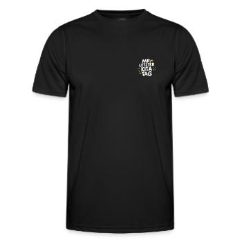 Kita Abgänger Abschiedsgeschenk Letzter Kita-Tag - Männer Funktions-T-Shirt - Schwarz - Vorne - AI Model Male 178 dark (178cm)
