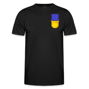 Trinidad Moruga Scorpion Medal - Men's Functional T-Shirt - black - Front - AI Model Male 178 dark (178cm)
