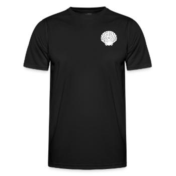 Camino - Jakobsweg - Pilgertour - Santiago - Männer Funktions-T-Shirt - Schwarz - Vorne - AI Model Male 178 dark (178cm)