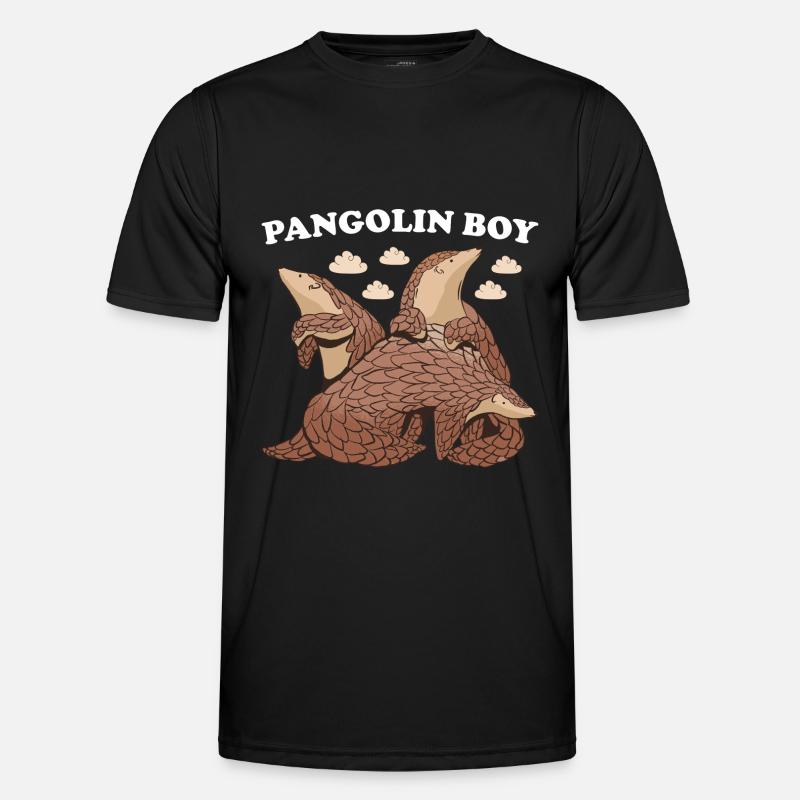 Pangolin Boy - Männer Funktions-T-Shirt - Schwarz