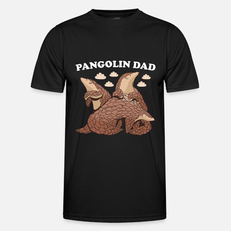 Pangolin Dad Pangolin - Männer Funktions-T-Shirt - Schwarz