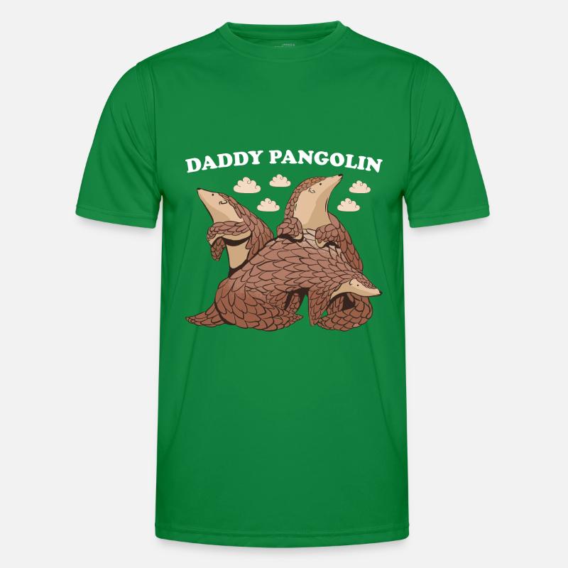Daddy Pangolin Männer Funktions-T-Shirt