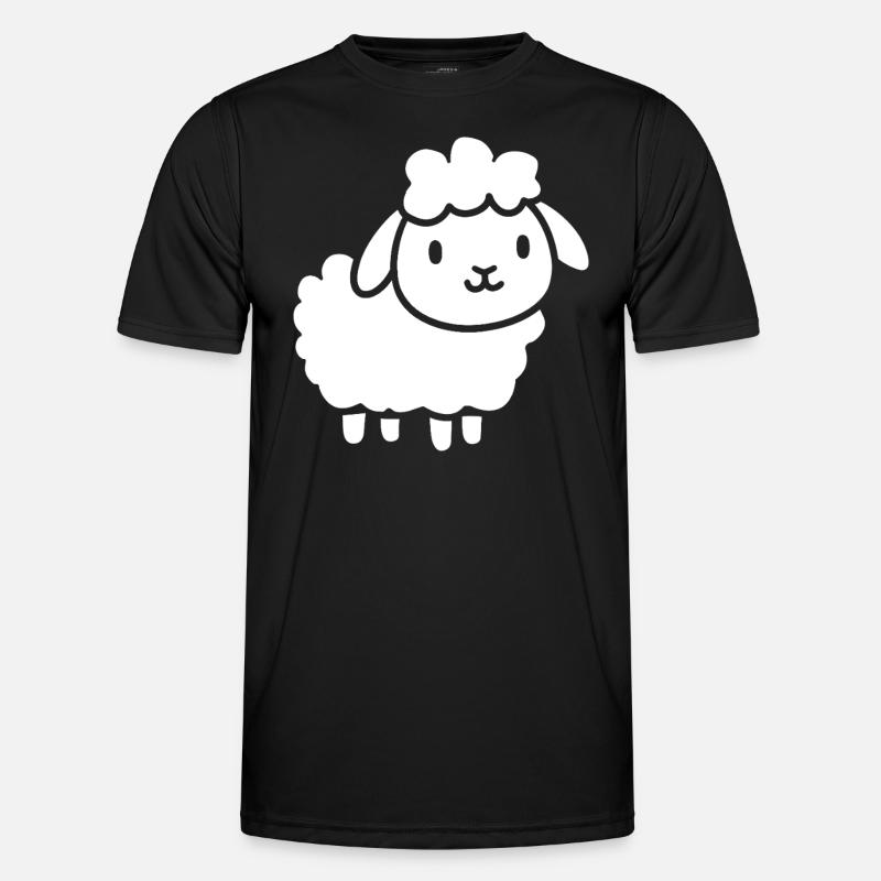 Lamm - Männer Funktions-T-Shirt - Schwarz