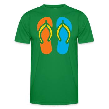 Tongs - T-shirt sport Homme - vert - Devant - AI Model Male 178 dark (178cm)