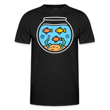 aquarium - T-shirt sport Homme - noir - Devant - AI Model Male 178 dark (178cm)