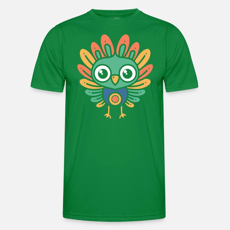 Pfau Männer Funktions-T-Shirt